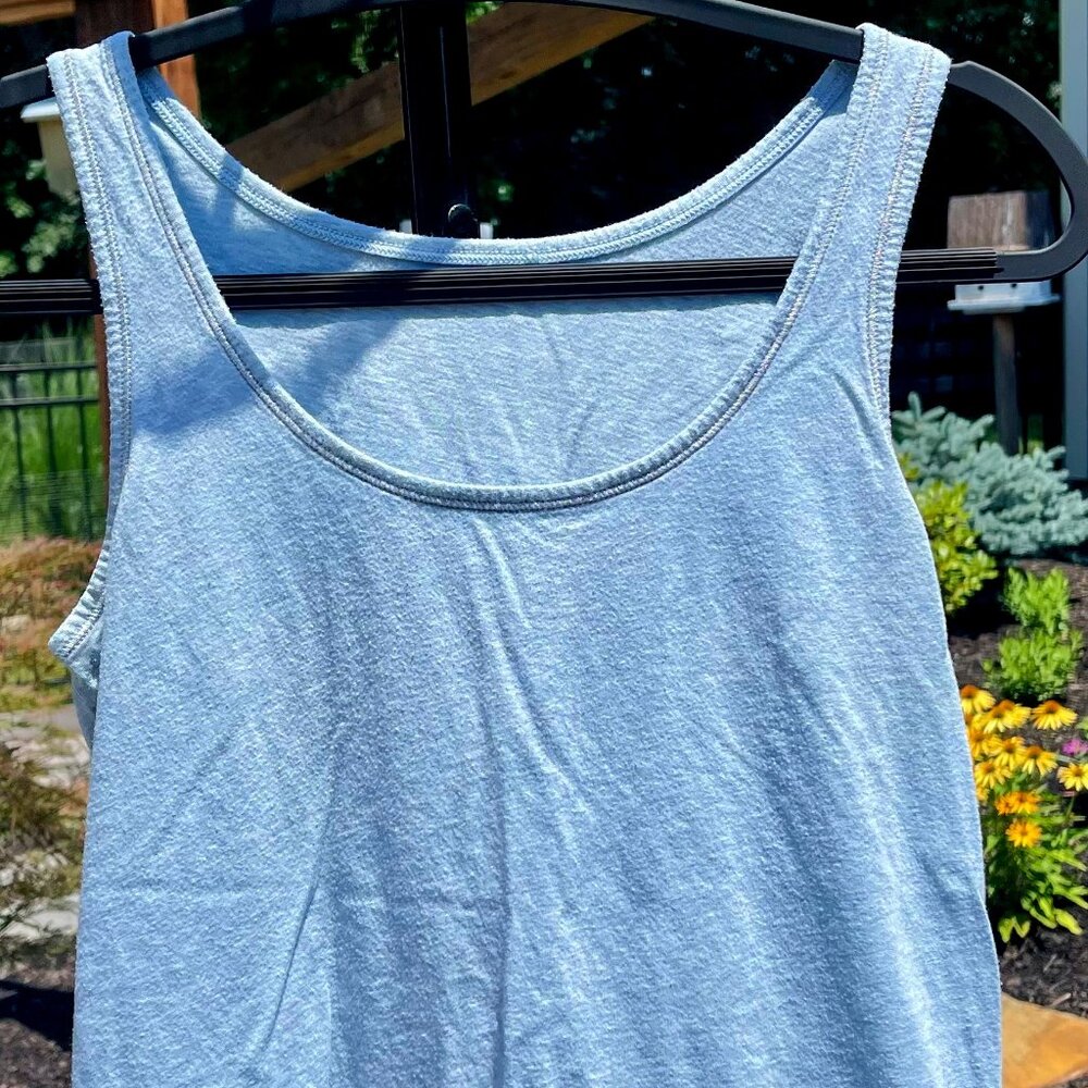 Light Blue Tank Top with Shimmery Trim - US S